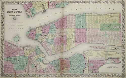 Map of New York and the Adjacent Cities