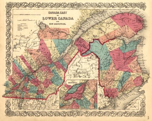 Canada East or Lower Canada and New Brunswick