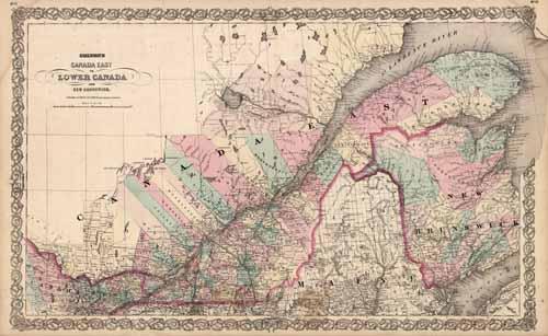 Canada East or Lower Canada and New Brunswick
