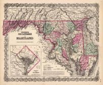 Delaware and Maryland (with an inset map of the District of Columbia)