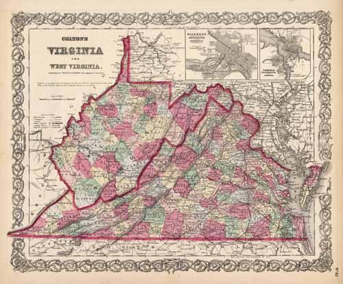 Virginia and West Virginia (with inset maps of Richmond Virginia and West Virginia (with inset maps of Richmond