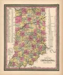 Indiana with its Roads and Distances