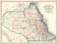 Railroad and County Map of Maine