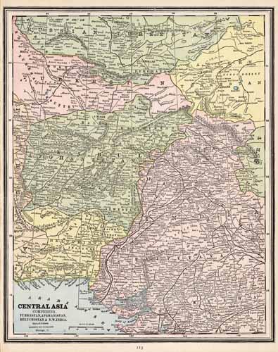 Central Asia - Comprising Turkestan