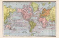 Chart of the World on Mercators Projection'