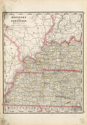 Kentucky and Tennessee - Western Part