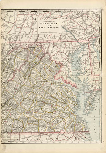 Eastern Half of Virginia and West Virginia