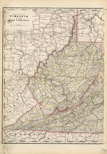 Western Half of Virginia and West Virginia Western Half of Virginia and West Virginia