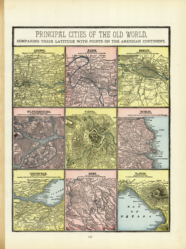 Principal Cities of the old World Comparing their Latitude to with Points on the American Continent (London