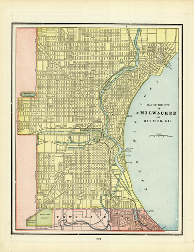 Map of the City of Milwaukee and Bay View Map of the City of Milwaukee and Bay View