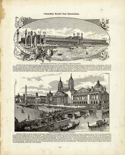The Manufactures and Liberal Arts Building/The Machinery Hall Building (1893 Chicago Worlds Fair)' The Manufactures and Liberal Arts Building/The Machinery Hall Building (1893 Chicago Worlds Fair)'