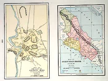 Map of the City of Ancient Rome-Italy Proper
