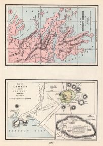 Map of Ancient Greece B.C. 1200-146; Map of Athens and Its Vicinity