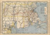 Commercial Railroad and County Map of Massachusetts and Rhode Island