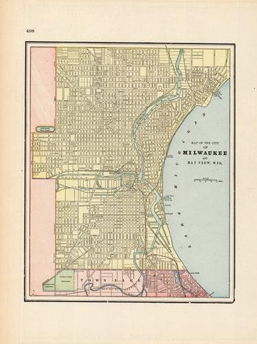 Map of the City of Milwaukee and Bay View