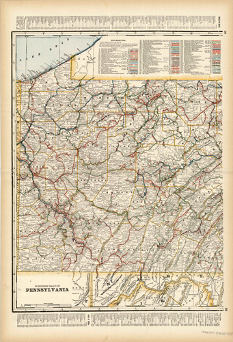 Pennsylvania Western Section (Railroad Map) Pennsylvania Western Section (Railroad Map)