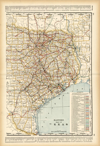 Eastern Half of Texas (Railroad Map) Eastern Half of Texas (Railroad Map)