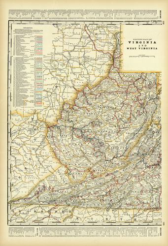 The Western Half of Virginia and West Virginia The Western Half of Virginia and West Virginia
