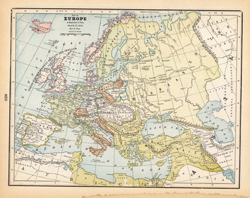 Map of Europe in Napoleons Time about A.D. 1810' Map of Europe in Napoleons Time about A.D. 1810'