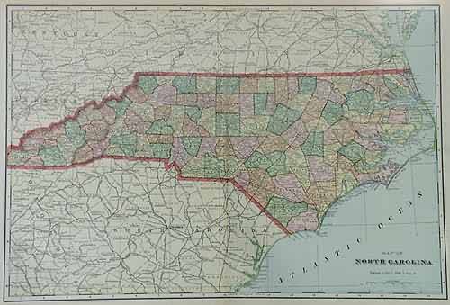 Map of North Carolina Map of North Carolina