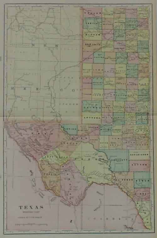 Map of Texas Western Part