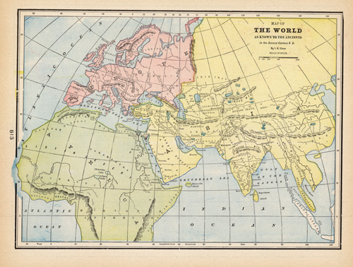 Map of the World As Known to the Ancients in the Second Century A.D.