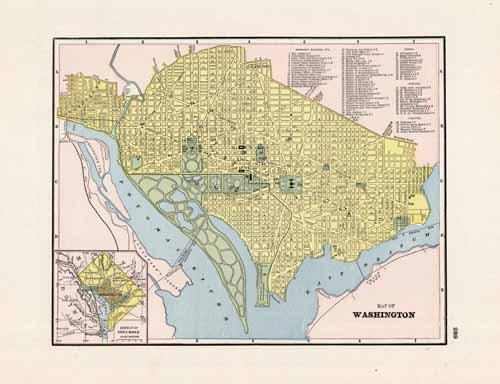 Map of Washington; District of Columbia Map of Washington; District of Columbia