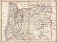 Railroad and County Map of Oregon