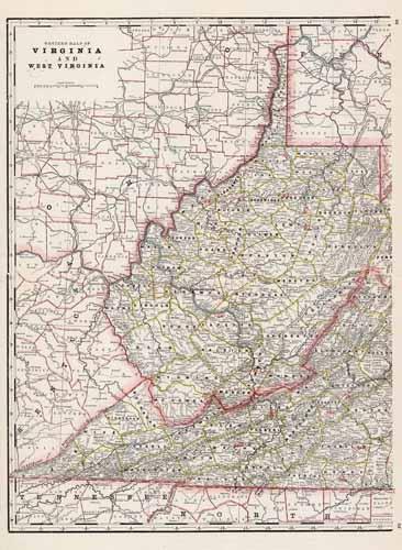 Western Half of Virginia and West Virginia
