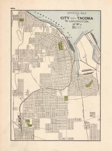 Official Map of City of Tacoma Washington