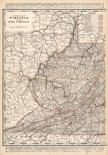 Western Half of Virginia and West Virginia