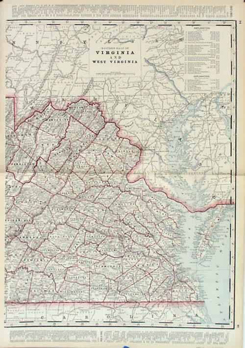 Eastern half of Virginia and West Virginia