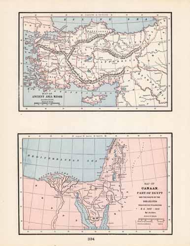 Map of Ancient Asia Minor and Canaan