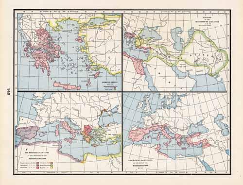 Four Maps showing Homeric Greece