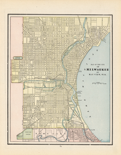 Map of the City of Milwaukee and Bay View