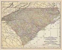 Map of North and South Carolina