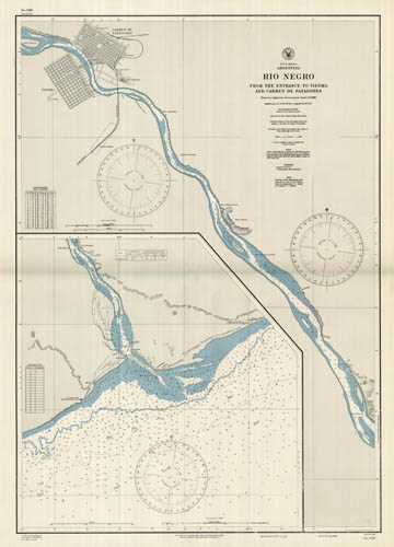 Argentina - Rio Negro from the Entrance to Viedma and Carmen de Patagones