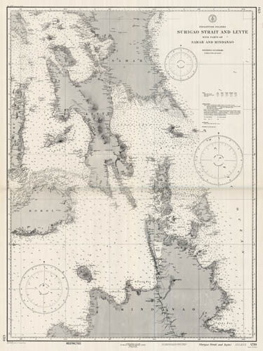 Philippines - Surigao Strait and Leyte with parts of Samar and Mindanao