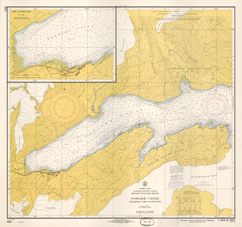 United States - Alaska - South Coast - Prince William Sound - Passage Canal including Port of Whittier chugach
