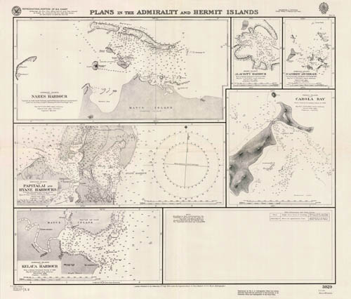 Plans in the Admiralty and Hermit Islands - Nares Harbour - Papitalai and Hyane Harbours - Kelaua Harbour - Alacrity Harbour - St. Andrew Anchorage - Carola Bay