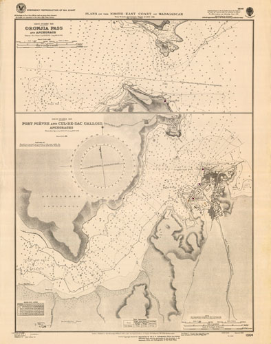Madagascar - Plans on the North East Coast - Oronjia Pass and Anchorage - Port Nievre and Cul-De-Sac Gallois Anchorages