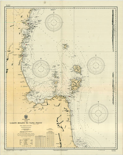 Siam (Thailand) - Gulf of Siam - Lakon Roads to Tane Point (Lem Ten)