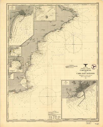 Mittelmeer (Mediterranean) - Seudkeuste von Spanien (South Coast of Spain) - Cartagena to Cabo San Antonio - Hafen von Alicante (Port Alicante) - Porman Bucht (Porman Bay) - Javea Bucht - Hafen von Torrevieja - Reede von Estacio und Grossa I.
