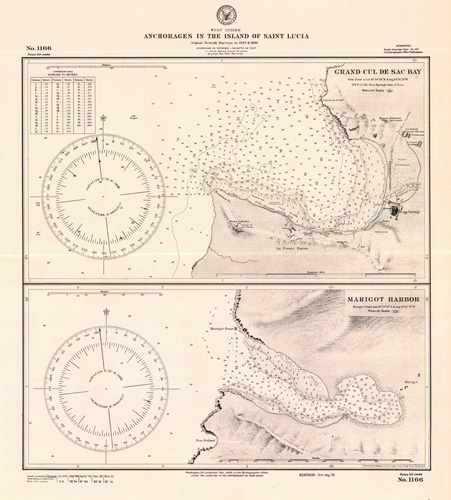 West Indies - ANchorages in the Island of Saint Lucia - Grand Cul De Sac Bay - Marigot Harbor