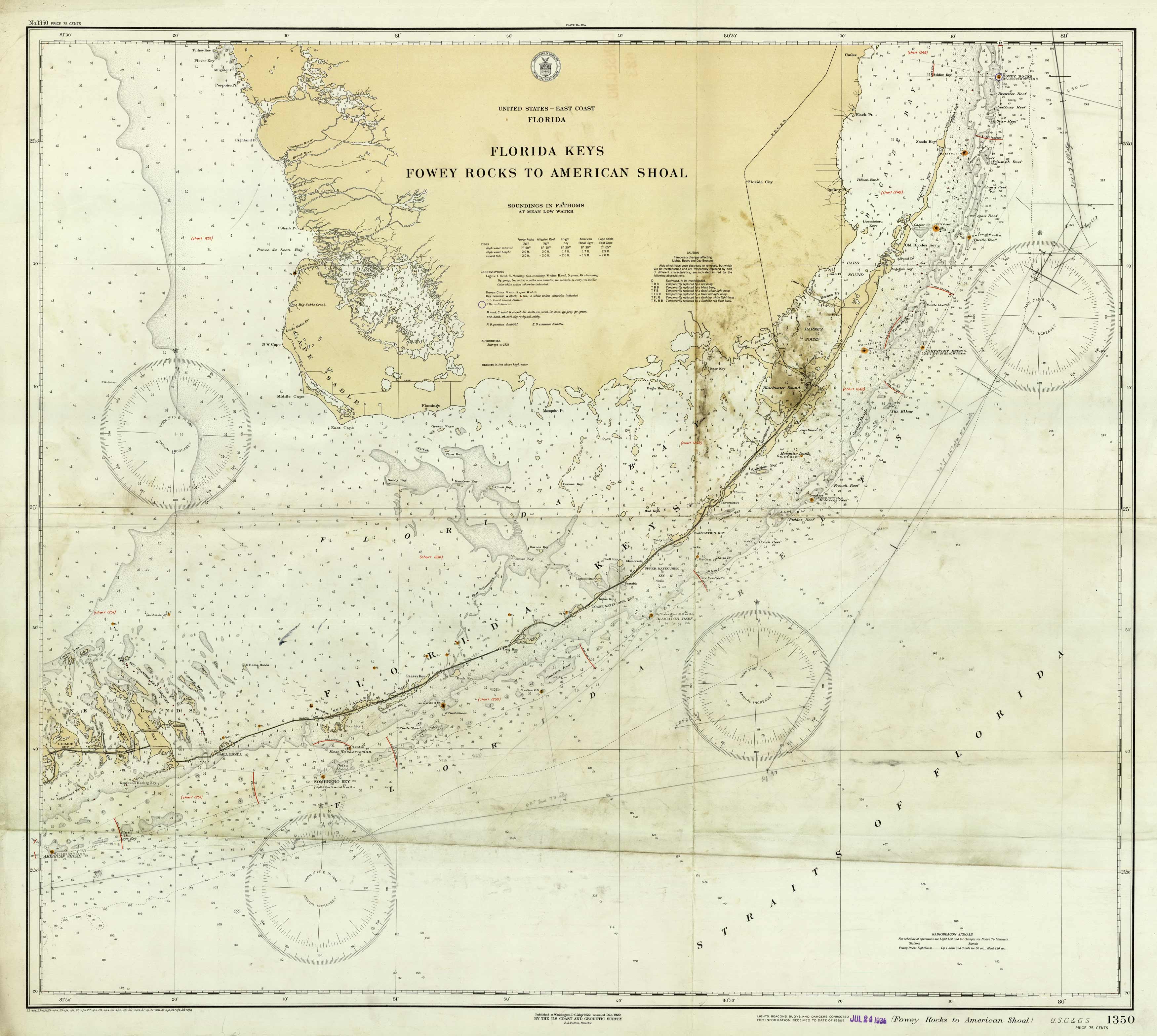Florida - Florida Keys - Fowey Rocks to American Shoal