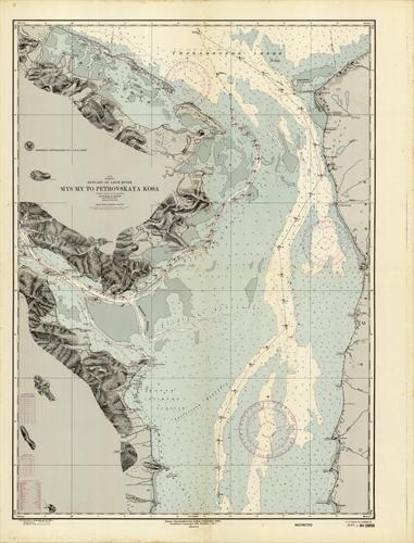 Asia- Siberia- Estuary of Amur River- Mys to Petrovskaya Kosa- Compiled in 1940 by USSR Government Asia- Siberia- Estuary of Amur River- Mys to Petrovskaya Kosa- Compiled in 1940 by USSR Government