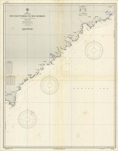 Asia- Siberia- Bering Sea- Mys Olyutorski to Mys Rubikon- From USSR Government surveys between 1929 and 1932