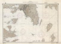 Mediterranean Aegean Sea- Greece- East Coast- Saronikos Kolpos and Kolpos Petalion- From British surveys between 1838 and 1846 with additions from Greek sources to 1950