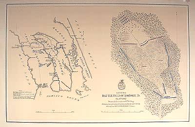 Map of the Battlefield of Roanoke ID. Map of the Battlefield of Roanoke ID.