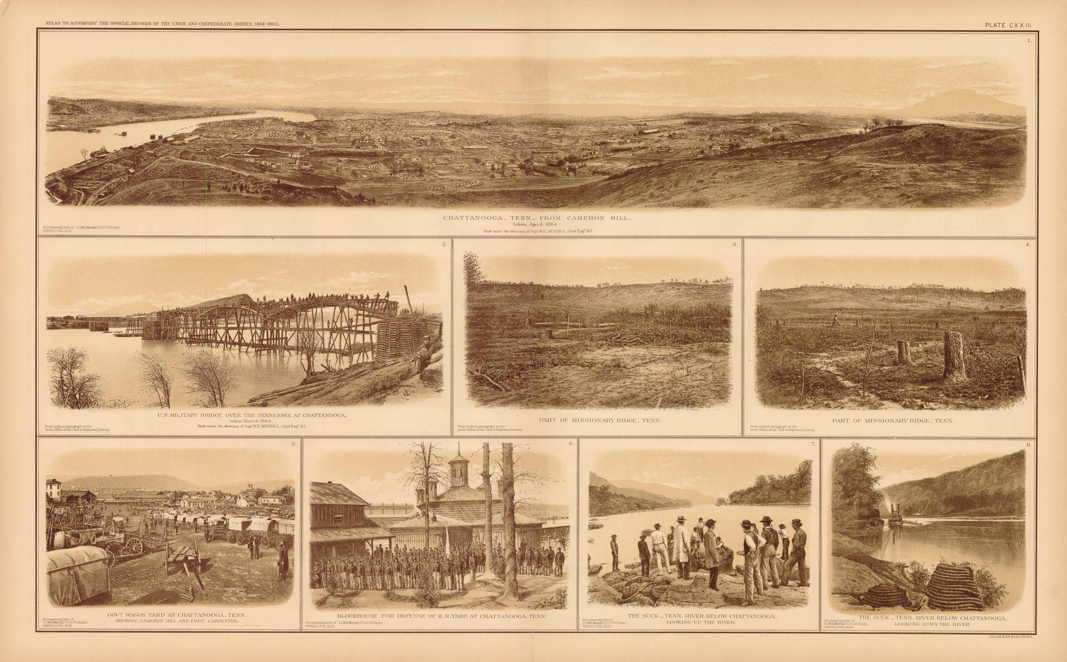 Civil War Atlas: Plate 123; Chattanooga